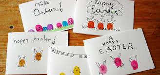 Osterkarten Basteln Fingerabdruck Anleitung Furs Osterbasteln Mit Kindern Osterkarten Basteln Ostern Basteln Mit Kindern Karten Basteln Mit Kindern