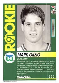 Amazon.com: 1991-92 Pinnacle French Hockey #352 Mark Greig Hartford Whalers  Official NHL Trading Card : Collectibles & Fine Art