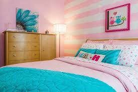 Turquoise is known to promote a state of calm since it is commonly found in nature and it is easy to see why this bright, marine color is such a great choice. 75 Beautiful Turquoise Bedroom With Pink Walls Pictures Ideas August 2021 Houzz