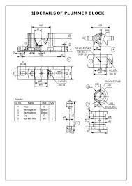 Praveen is preparing top view of plummer block by using parts of. Assembly And Details Machine Drawing Pdf 3d Drawings Mechanical Engineering Design Technical Drawing