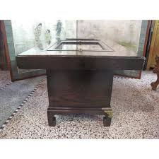 Please slide to verify help help Japanese Dark Wood Grain Hibachi Coffee Table With Drawers Chairish