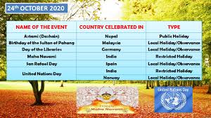 Check spelling or type a new query. Holidays October 2020 Also Observances And Events List Swakosh