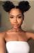 Black Hair Cute Two Bun Hairstyles