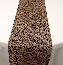 Cheetah Print Runner Animal Print Table Runner By Lolarosedesigns Printed Table Runner Baby Shower Table Baby Shower Dessert Table