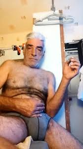 Very Hairy Old Grandpa Plays With His Cock 5 - EPORNER