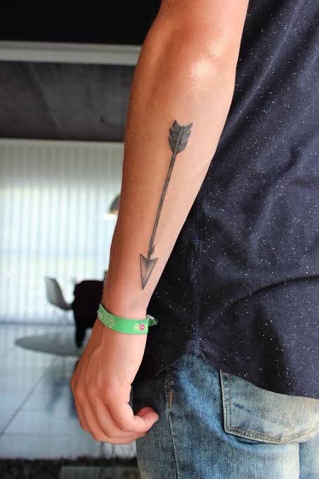 Arrow tattoo men forearm | Arrow on forearm tattoo, Arrow tattoo arm, Arrowtattoo