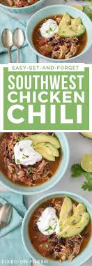Slow Cooker Southwest Chicken Soup Fixed On Fresh Recipe Southwest Chicken Chili Southwest Chicken Soup Southwest Chicken