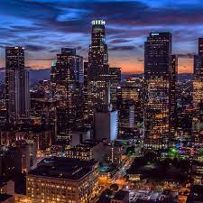 Los Angeles At Night Now Los Angeles At Night City Skyline Night Los Angeles Skyline