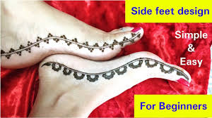 2 Simple Side Feet Henna Design Latest And Easy Design For Beginners Henna Designs Feet Foot Henna Henna Designs