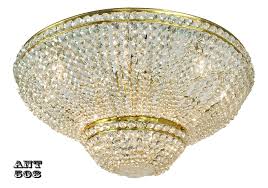 Check out our flush mount ceiling light selection for the very best in unique or custom, handmade pieces from our lighting shops. Vintage Hardware Lighting Crystal Semi Flush Mount Ceiling Light Large Diameter Vintage Chandelier Ant 508