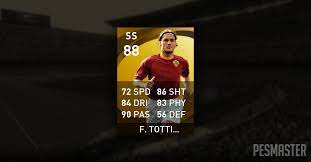 All rights reserved official product manufactured and distributed by konami under licence granted by a.s. Francesco Totti Pes 2021 Stats