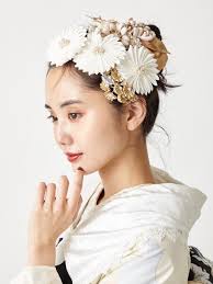 Justine Couture ホワイト花モチーフヘッドドレス  小枝モチーフパール×ビジューヘッドドレス(ホワイト)francbloom(フランブルーム)