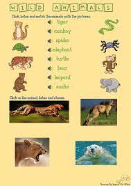 Wild Animals Interactive Worksheet Animals Wild Interactive English As A Second Language Esl