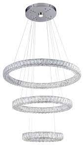 Check spelling or type a new query. Triple Sided Clear Crystal Three Ring Led Chandelier Contemporary Chandeliers By Design Living Houzz