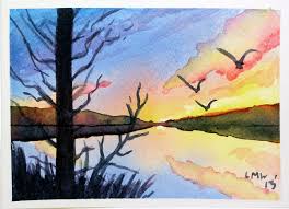 Today i have listed easy acrylic painting ideas for beginners. How To Paint A Sunrise In Watercolor The Frugal Crafter Blog
