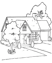 Dump truck moving over the street. Free Printable House Coloring Pages For Kids