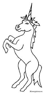 Kleurplaat eenhoorn (unicorn) met regenboog. Eenhoorn Kleurplaten Kleurplaten Eu