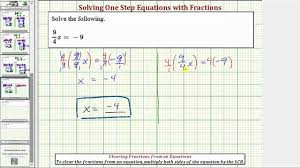 Solving Equations That Contain Fractions Using The