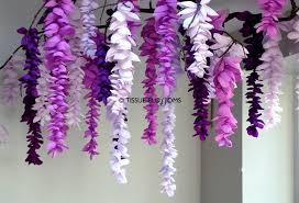 Diy paper flowers very easy and simple paper crafts. Tissue Paper Wisteria Tissue Paper Crafts Tissue Paper Flowers Flower Crafts