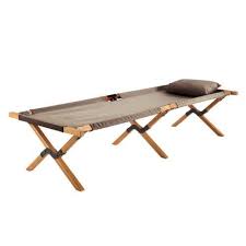 Lit De Camp En Acacia L 195 Cm Selous Camping Bed Furniture Wooden Shoe Cabinet