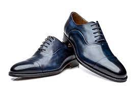 Our handmade oxfords are very elegant and formal shoes due to their characteristic closed lacing, but depending on the style and colour they can be styled with a casual look. Shoepassion Com Goodyear Welted Cap Toe Oxfords In Navy