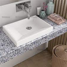 Bathroom countertops usa aluminum quartz granite mosaic tiles, bathroom countertops, bathroom remodeling, bathroom tile, ceramic tile, commercial remodeling. Irregular Shape Glass Pebble Mosaic Tiles For Pools Bathroom Countertop