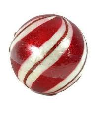 Pier 1 Decorative Sphere Red Pinwheel Peppermint Swirl Glitter Ball New Pier1imports Decorativesphere Decorative Spheres Red Candy Christmas Bulbs