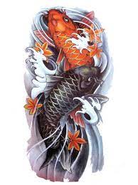Cool tribal flame tattoo stencil. Koi Fish Tattoo Flash Designs Top Quality High Resolution Color Design With Tattoo Stencil Outline For Instant Download Get T Tato Ikan Koi Tato Tato Yakuza