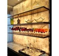 Good price translucent stone slab white onyx with gold veins