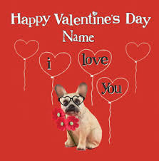 One greeting card with french bulldog on the front covers and a heart at the back. French Bulldog Valentine S Day Card Funky Pigeon