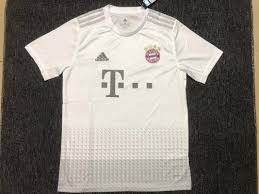 19 20 season bayern munich away white color soccer jersey