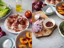 Der mozzarella wird ebenfalls in stücke gerissen (sieht besser aus als ihn zu schneiden) und dazugegeben. Jamie Oliver S Grilled Apricot Salad With Mozzarella Pink Peppercorns Prosciutto Recipe Drizzle And Dip