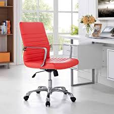 Finch Fox Medium Back Pu Leatherette Executive House Chair Desk Chair Employee Home Chair Doctors Office Chair Contemporary Office Decor Modern Office Chair