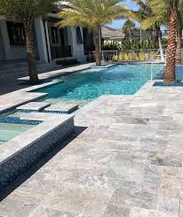 Cost of travertine pool paving (without bullnose) is $20,000. Silver Travertine French Pattern Tiles Pavers Free Samples