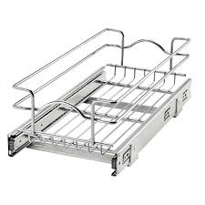 Available in 3 heights & 2 widths; Rev A Shelf 5wb1 0918cr 1 9 X18 Wire Basket Pull Out Kitchen Cabinet Organizer Walmart Canada