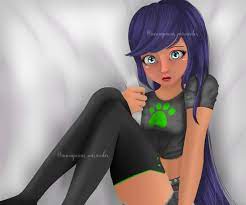 Marinette With Cat Noir Outfit Miraculous Ladybug Comic Miraculous Ladybug Wallpaper Miraculous Ladybug Fan Art