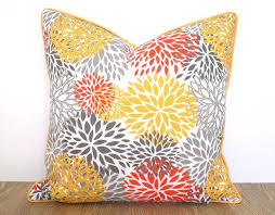 Yellow Outdoor Pillow Cover 20x20 Floral Decor Gray Bench Etsy In 2020 Floral Pillow Cover Floral Pillows Decorative Throw Pillow Covers
