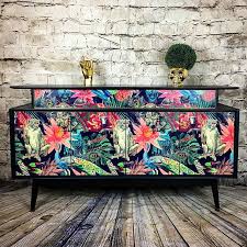 Upcycled Vintage Sideboard Tropical Paintedfurniture Perekraska Mebeli Mebel Interer