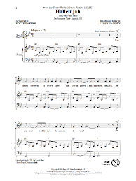 Hallelujah is a song written by canadian singer leonard cohen, originally released on his album various positions (1984). Hallelujah Arr Roger Emerson Sheet Music Leonard Cohen 2 Part Choir