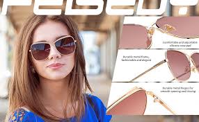 Amazon.com: FEISEDY Gafas de sol bonitas para mujer, diseño de mariposa en  forma de X, diseño de ojo de gato, B2738, Marco dorado y lente marrón  gradual : Ropa, Zapatos y Joyería