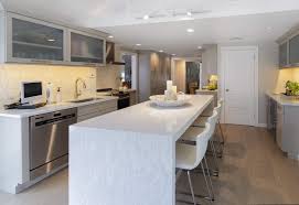 kitchen remodel with waterfall island