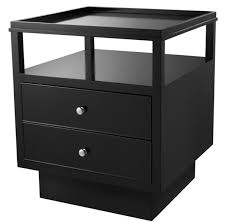 Biete zum verkauf zwei kleines schränkchen. Casa Padrino Luxus Mahagoni Nachttisch Mit 2 Schubladen Schwarz Silber 57 X 55 X H 61 Cm Luxus Schlafzimmermobel