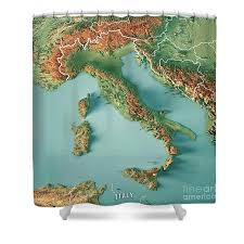 Maphill is more than just a map gallery. Italy Country 3d Render Topographic Map Border Shower Curtain For Sale By Frank Ramspott