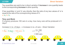 Learnhive Icse Grade 8 Mathematics Direct And Inverse Variation Lessons Exercises And Practice Tests