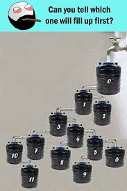 And best of all…you don't have to ask anybody if you can have some water! Can You Tell Which One Will Fill Up First Water Tank With Answer Forward Junction Puzzles