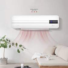 Window mount style air conditioner units are vented thru the side of the unit, while a through the wall air conditioner is vented through the back of the unit. Energy Saving Wall Mounted Portable Air Conditioner Heating Fan Home Dormitory Timing Free Installation Remote Control Ac 07 Air Conditioners Aliexpress