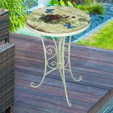 Maybe you would like to learn more about one of these? Etc Shop Gartentisch Kleiner Gartentisch Retro Beistelltisch Metall Blumen Balkontisch Klein Rund Eisen Altweiss Dxh 38 X 53 Cm Online Kaufen Otto