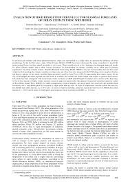 Quality and committed to work with you. Pdf Evaluation Of High Resolution Urban Lulc For Seasonal Forecasts Of Urban Climate Using Wrf Model