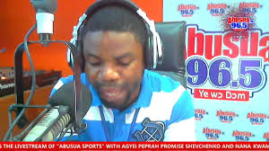 YOU ARE WATCHING THE LIVESTREAM OF "ABUSUA SPORTS" WITH AGYEI PEPRAH  PROMISE SHEVCHENKO AND NANA KWAME KISSI. LIKE OUR PAGES ON FACEBOOK,  TWITTER, INSTAGRAM AND YOUTUBE @Abusua965fm.
