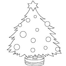 Avec l'apparition de l'électricité et pour. Coloriage Sapin De Noel Avec Simple Decoration